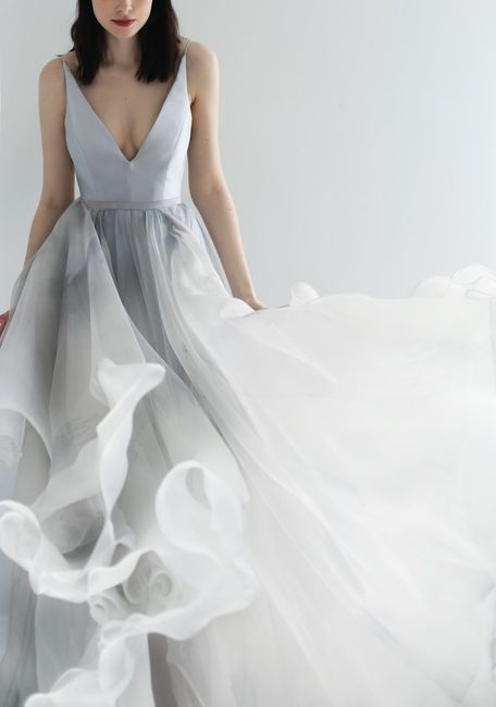 Smokey Grey Wedding Dress - 1
