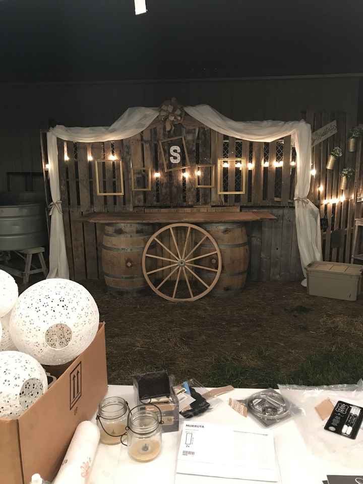 Building our reception - sneak pic
