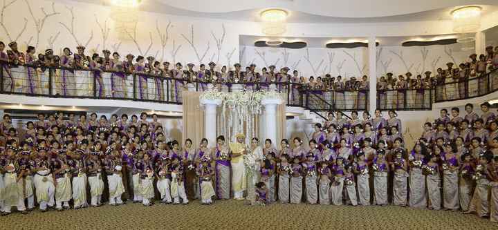 No offense to those with large bridal parties.........