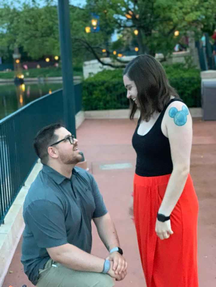 Proposal Disney World Smiling and Laughing