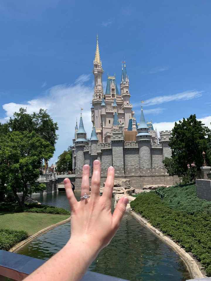 Disney World Castle With Engagement Ring