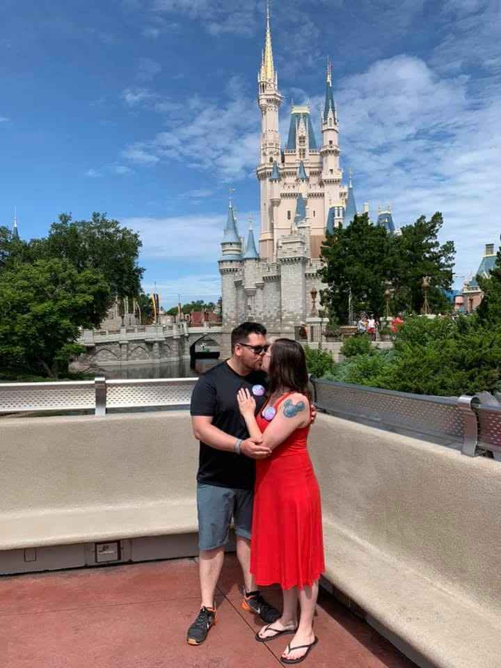Disney World Castle Kissing Just Engaged