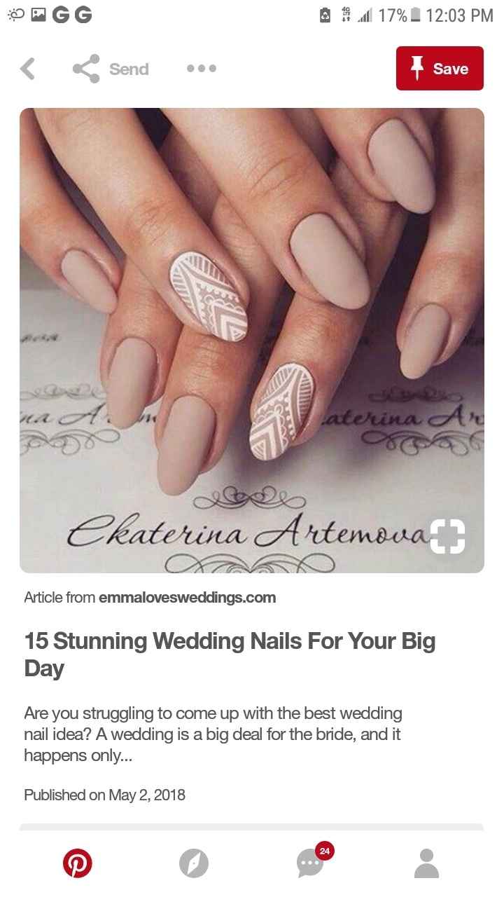 Lace wedding nails - 3