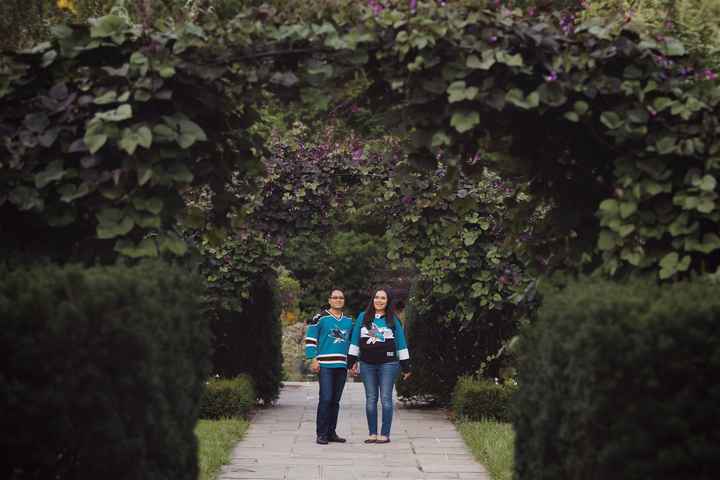 Football themed engagement photos