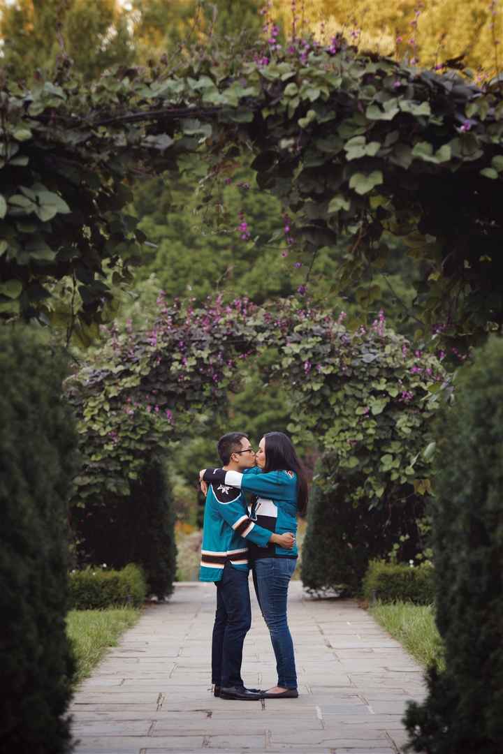 Football themed engagement photos