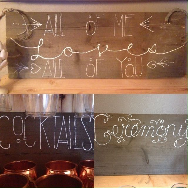 Wood wedding sign
