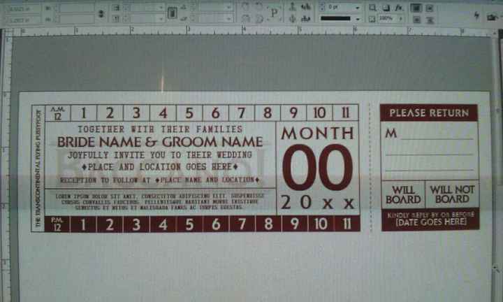 "ticket" invitation Help! - 1