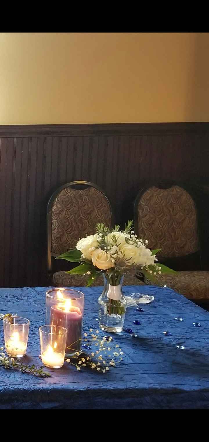 Bridal and Bridesmaid Bouquets on Sweetheart Table - 1