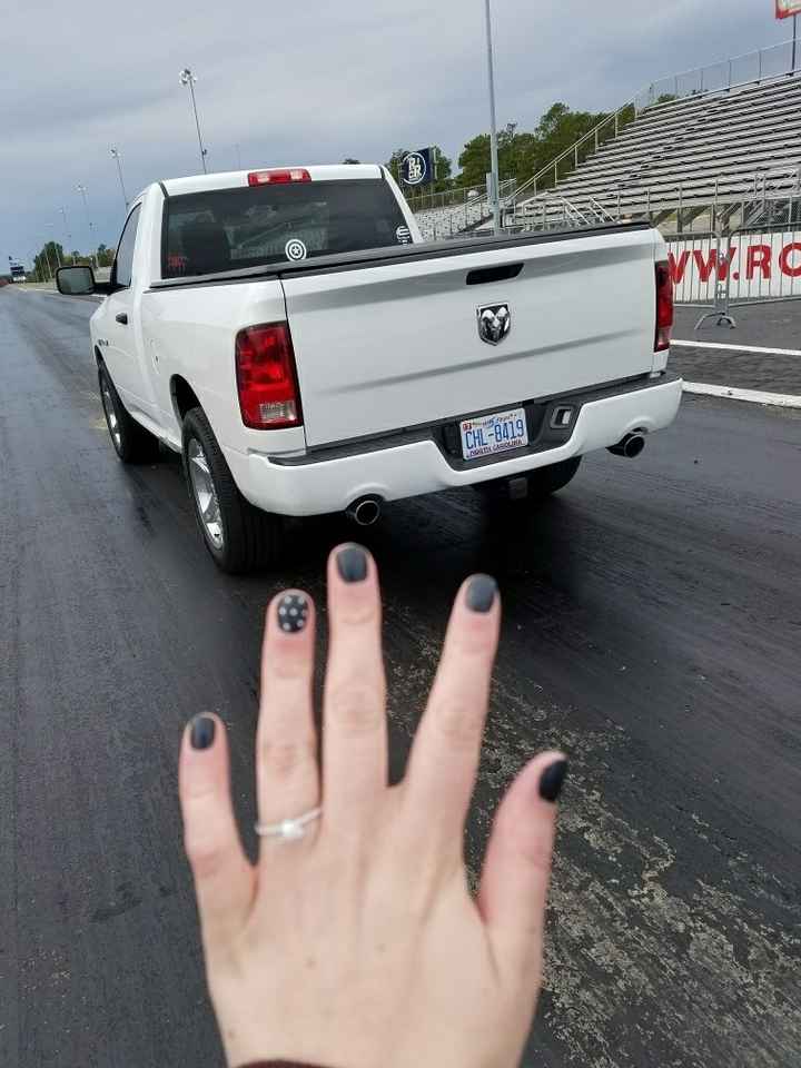 Still getting use to a ring on my finger!