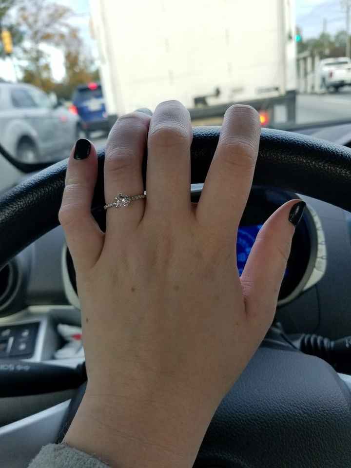 Still getting use to a ring on my finger!