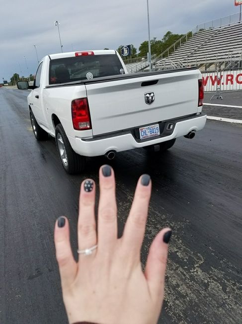 Still getting use to a ring on my finger!