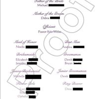 Wedding Program