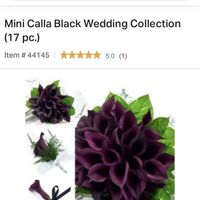 Seeking Calla Lilies - purple and white bouquet