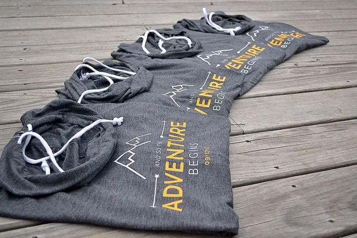 Finished making my bridesmaids hoodies today!