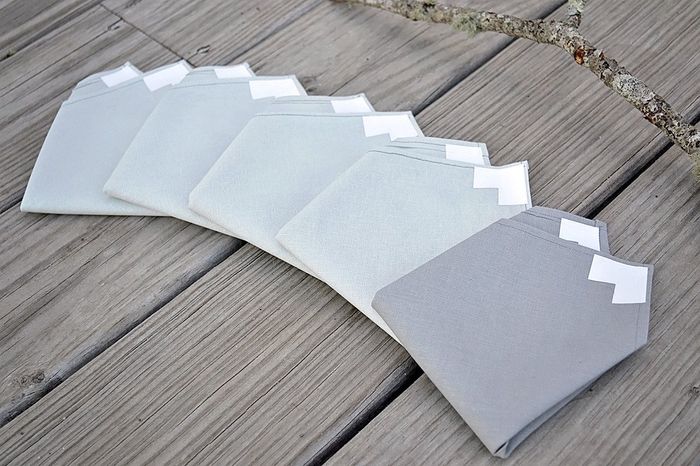 When linen pocket squares are outrageously expensive so you make your own