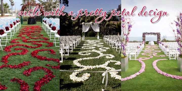 Aisle runner on grass?