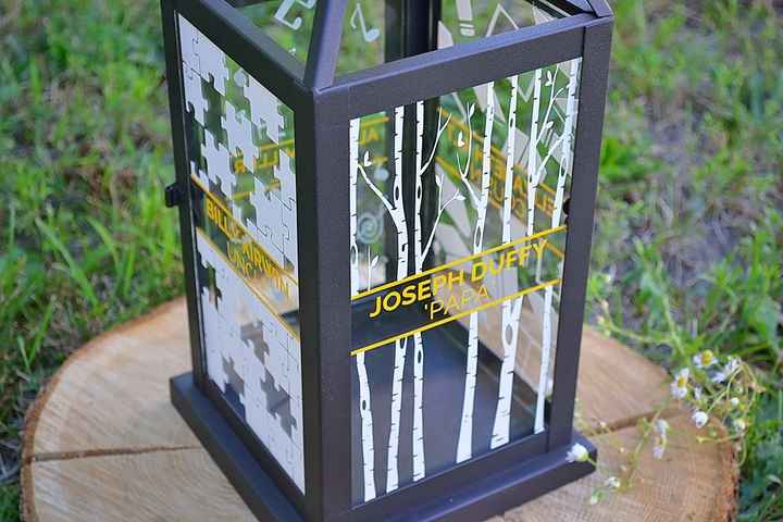 Made a memorial lantern to honor the family members fiance and I have lost