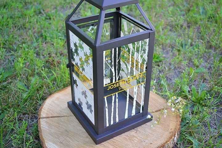 Made a memorial lantern to honor the family members fiance and I have lost
