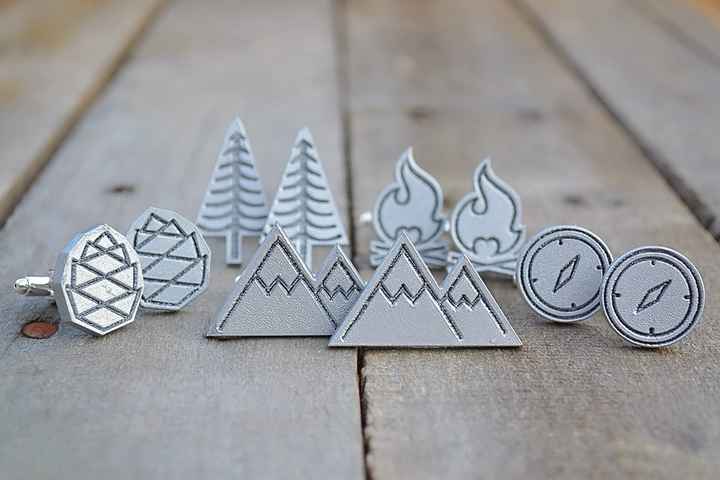 I had custom cufflinks made for the boys, based off of the icons I designed for our wedding