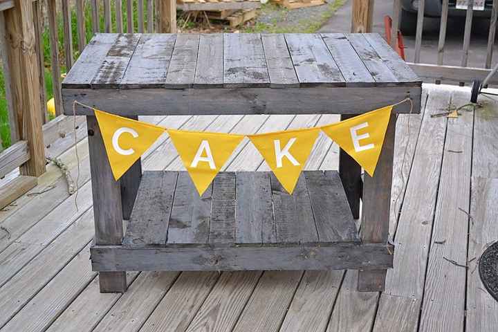 Mockup of cake table