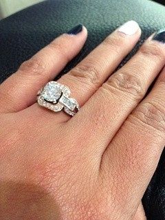 For ladies with a wedding band/e-ring that's 'swirly'...