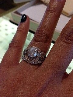 For ladies with a wedding band/e-ring that's 'swirly'...