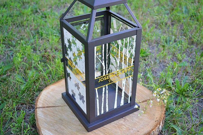 Made a memorial lantern to honor the family members fiance and I have lost