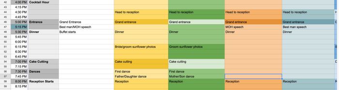 What's your ceremony time and why?