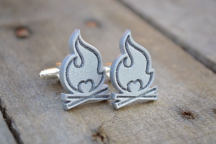 I had custom cufflinks made for the boys, based off of the icons I designed for our wedding