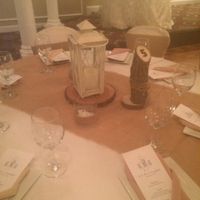 Rustic theme and wedding color help