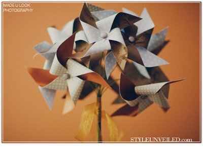 simple pinwheel centerpieces