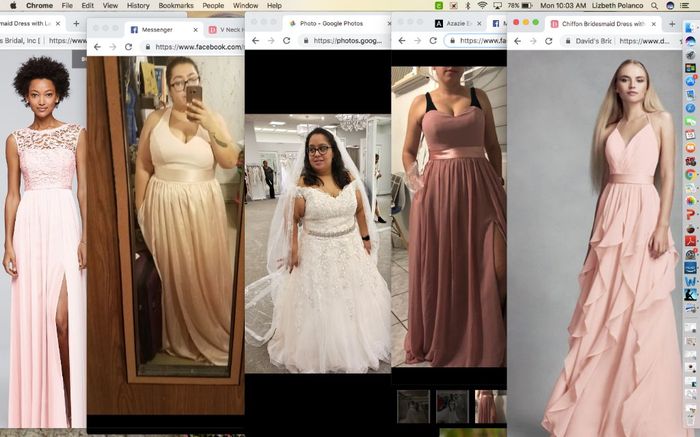 my maid of honor and matron of honor are on each side of me ( my matron on the right of me in the tu