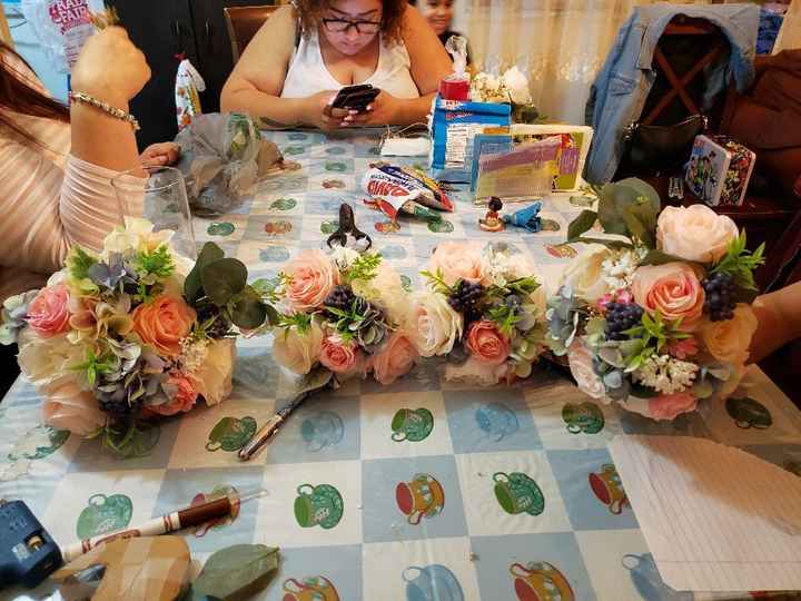 First bridesmaids boquet done - 2