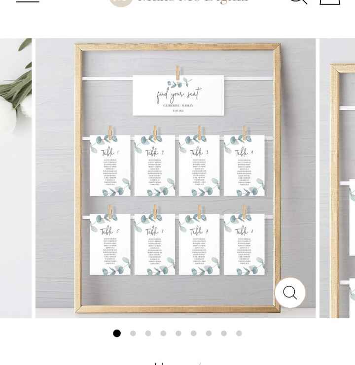 Seating chart poster or escort cards - 1
