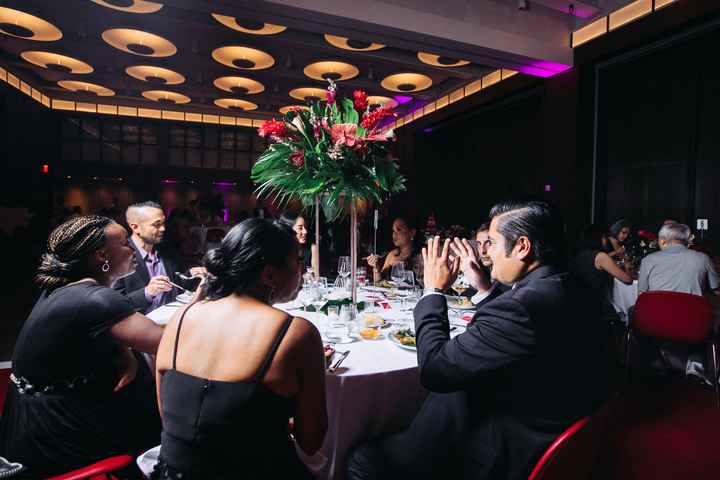 72'' round tables with 10 guests per table, will there be room for 13'' inch chargers? - 1