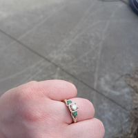Three stone E-ring? Let's see your wedding band!