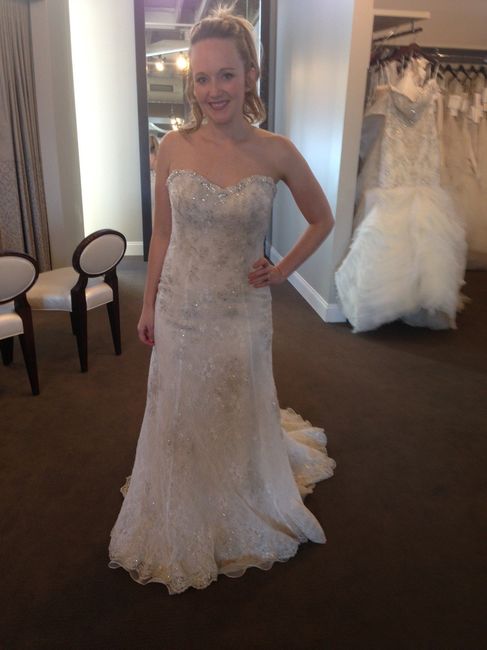I said YES to the dress!!      (Finally!)