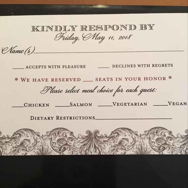  Where to put the number? Rsvp question - 1