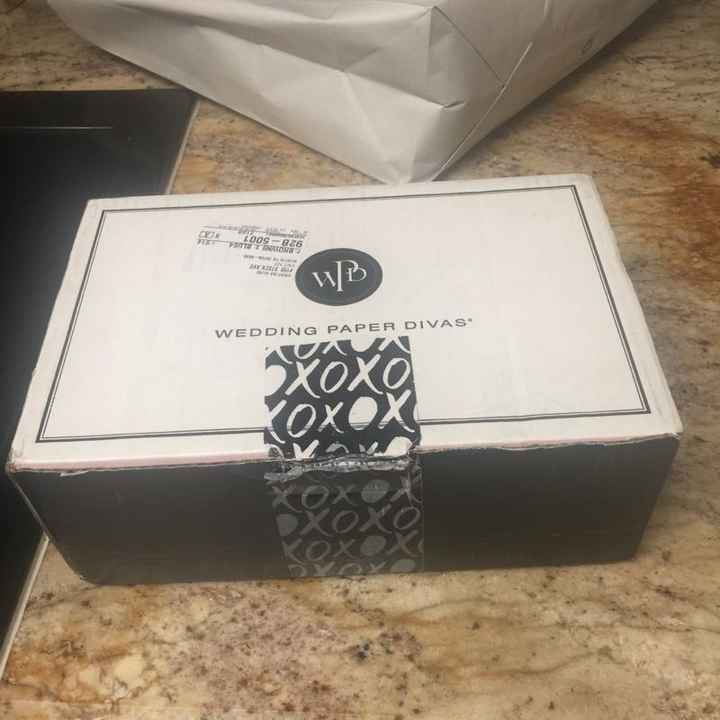 Damaged packaging from WPD for invitation samples?