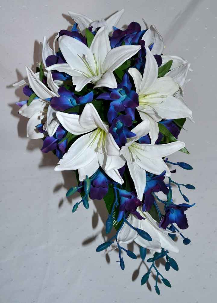 Silk blue dendrobium orchid