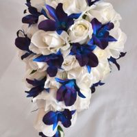 Silk blue dendrobium orchid