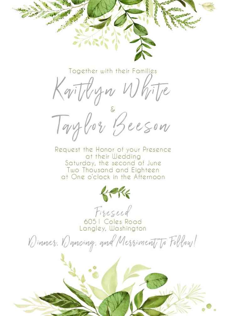 Finished My Wedding Invitations