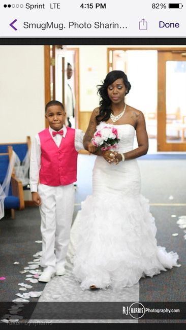 It's a rainy day here on the East Coast, I'm in need of sunshine.  So show me your wedding dress