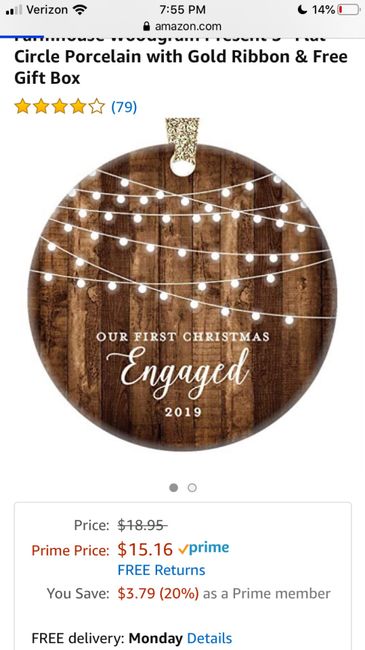Christmas time! Special engagement or wedding or honeymoon ornaments? - 1