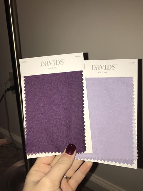 Wedding color dilemma - help me choose a purple