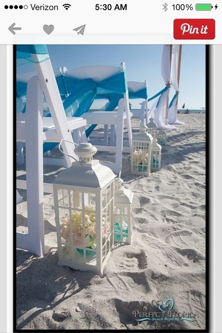 Beach Wedding Aisle Decor - Flowers