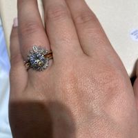 For those of you with solitaire cut stones, what style of wedding band do you have?! - 1