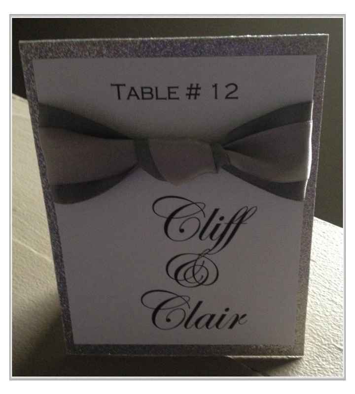 My table numbers! Pic