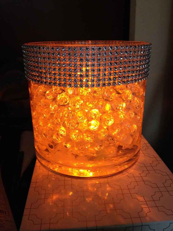 Centerpieces. White or amber?