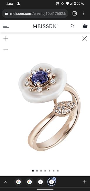 Please show me your non-diamond engagement/wedding ring - 1